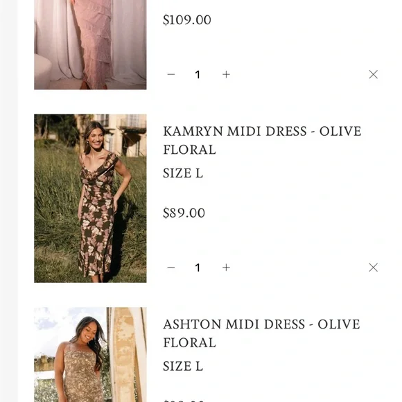 Floral Print Women Dress in Green - Picture 2 of 2